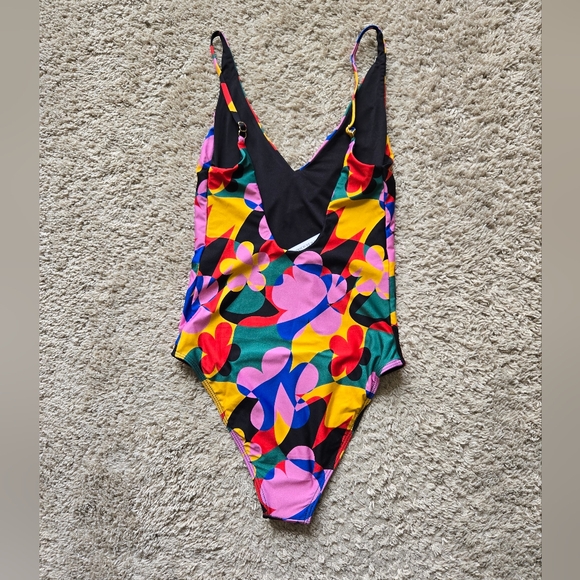Beach Riot one piece swimsuit colorful artsy womens XS - Picture 3 of 9